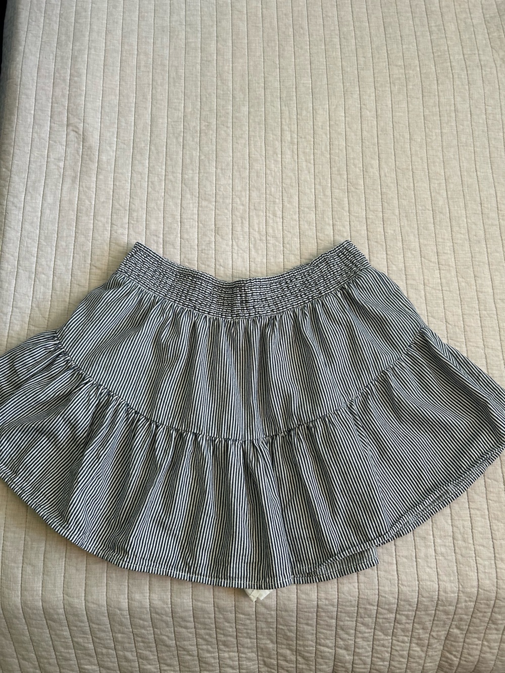 American eagle coastal western striped tiered mini skirt skort M pull on